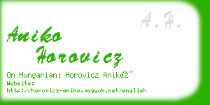 aniko horovicz business card